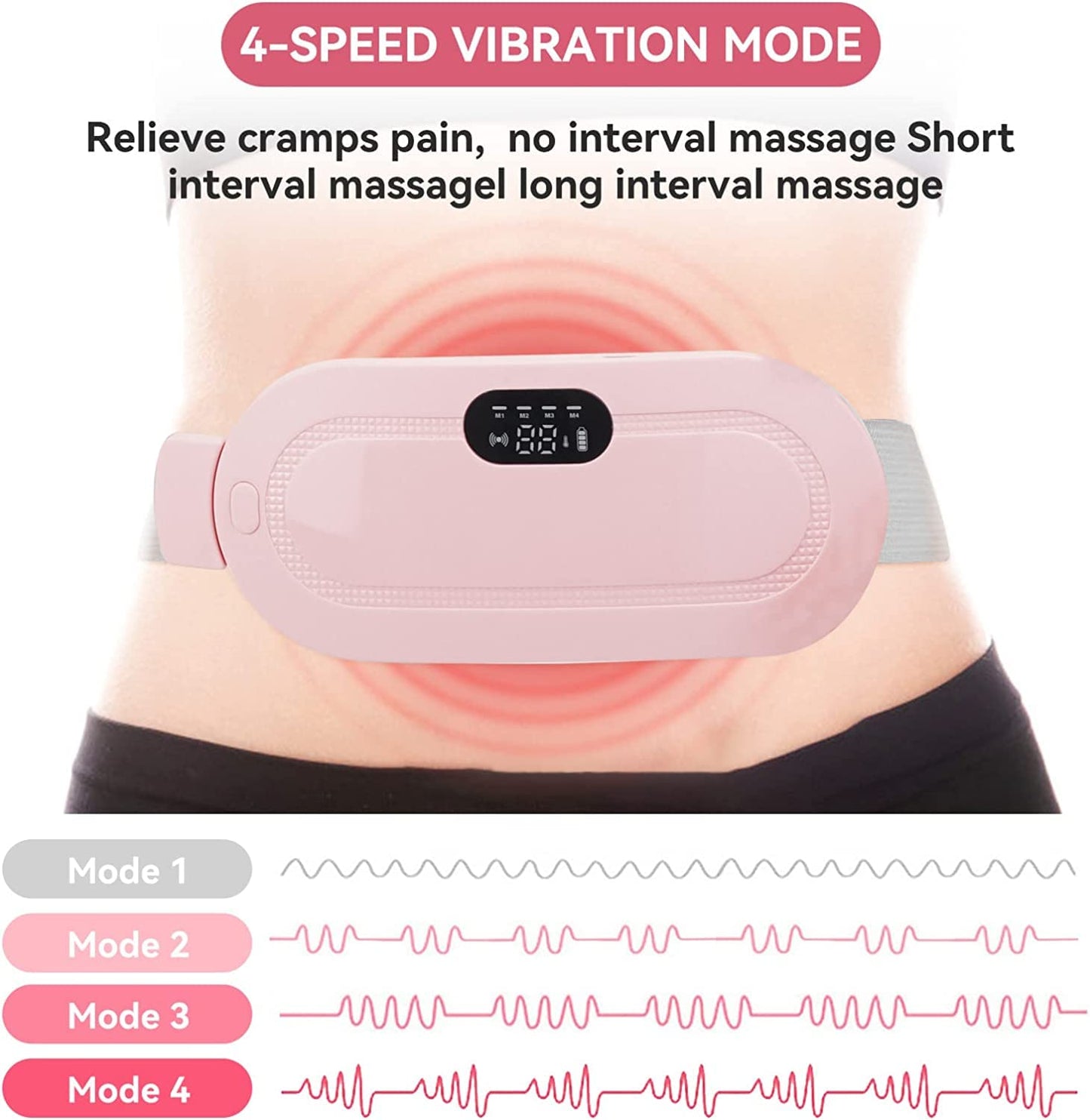 Cordless Heating Pad & Massager for Period Pain Relief